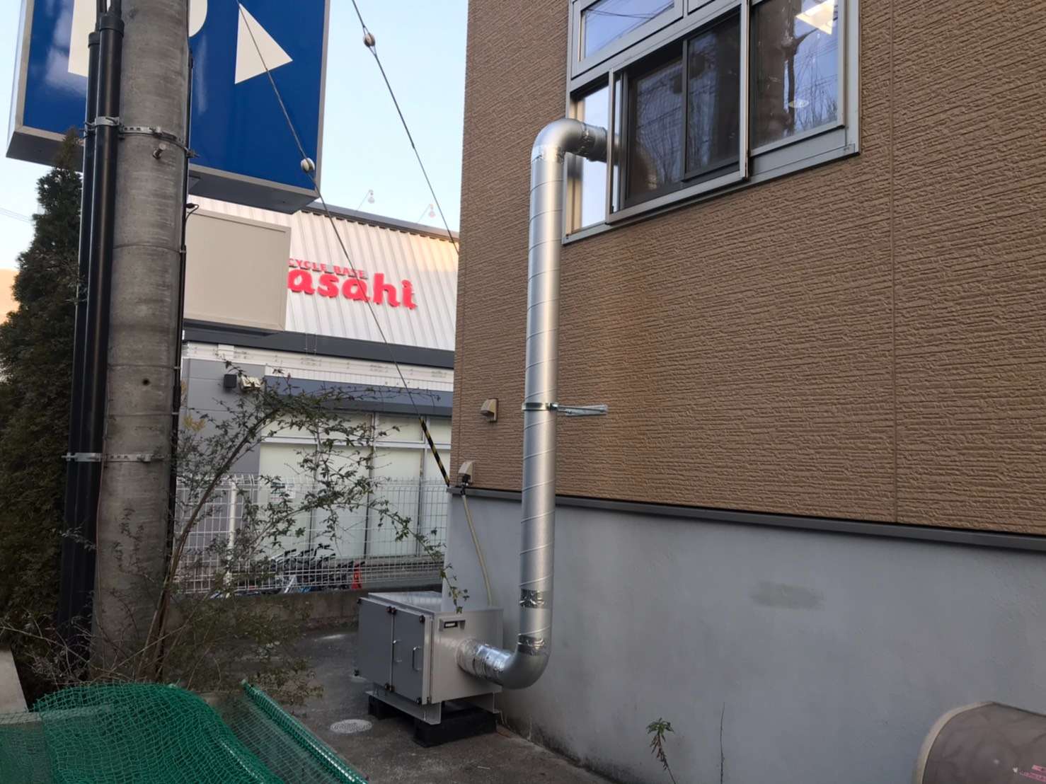 高い場所でも設置可能です